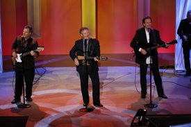 The Gatlin Brothers perform on the Crook and Chase show on RFD-TV.
Copyright Jim Owens Entertainment.
Photo by Karen Will Rogers.