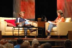 Lorianne Crook interviews Neal McCoy on CMA Celebrity Closeup at the Ryman Auditorium during the CMA Music Fest in Nashville, TN. Copyright 2007, Great Amerian Country (GAC). Photographer: Crystal Martin.